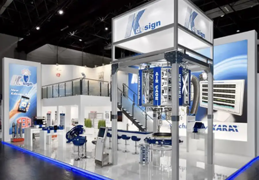 LÜCO Extended Trade Fair Stand Two-story extended trade fair stand built by LÜCO