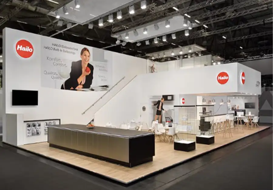 Hailo Extended Trade Fair Stand Extended trade fair stand for Hailo built by LÜCO