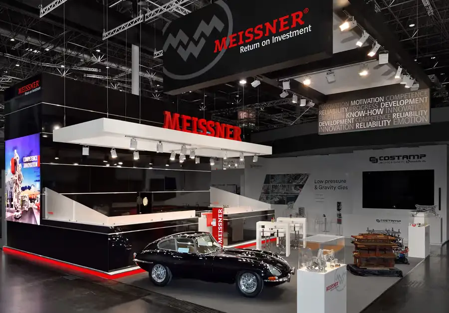 Meissner Extended Trade Fair Stand Extended trade fair stand for Meissner built by LÜCO