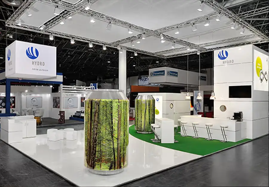 Hydro Extended Trade Fair Stand Extended trade fair stand for Hydro built by LÜCO