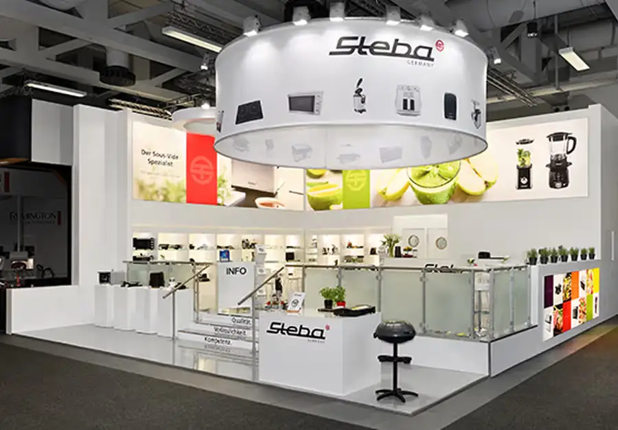 Steba Extended Trade Fair Stand Extended trade fair stand for Steba built by LÜCO
