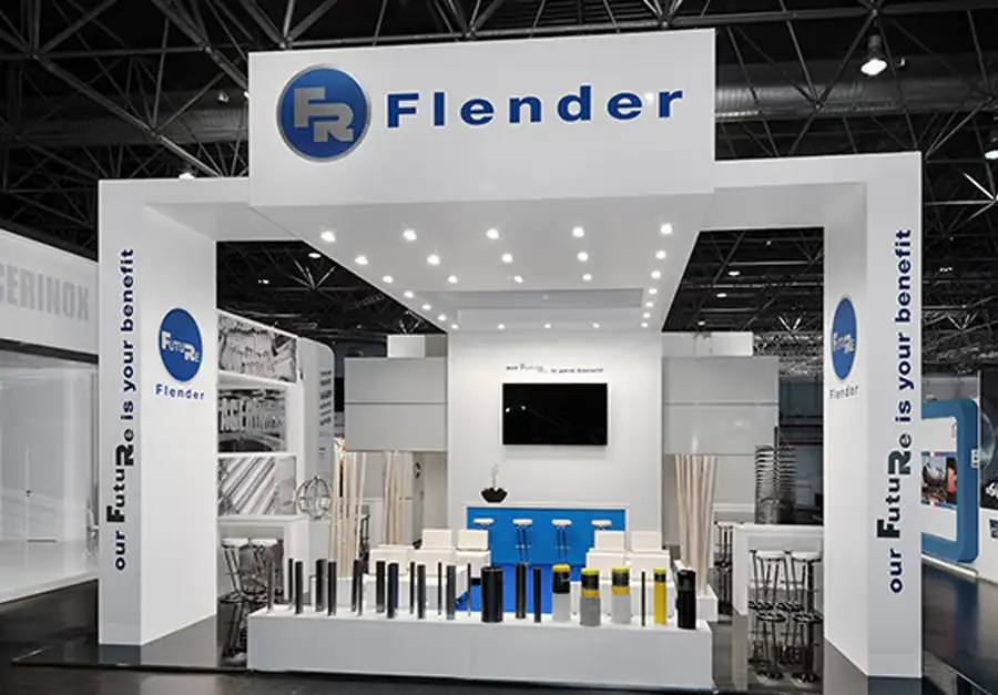 Flender Extended Trade Fair Stand Extended trade fair stand for Flender built by LÜCO