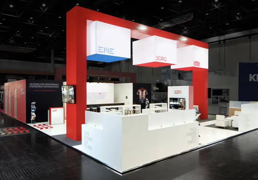 SORG Extended Trade Fair Stand Extended trade fair stand for SORG built by LÜCO