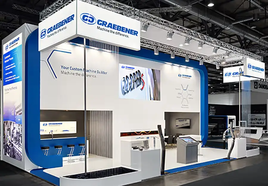 Graebener Compact Trade Fair Stand Compact trade fair stand for Graebener built by LÜCO