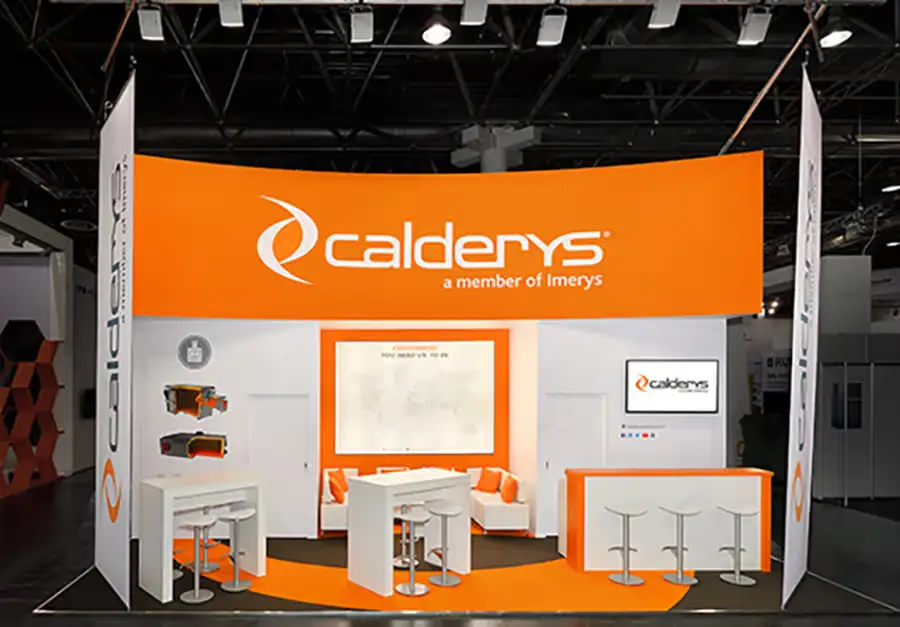 Calderys Compact Trade Fair Stand Compact trade fair stand for Calderys built by LÜCO